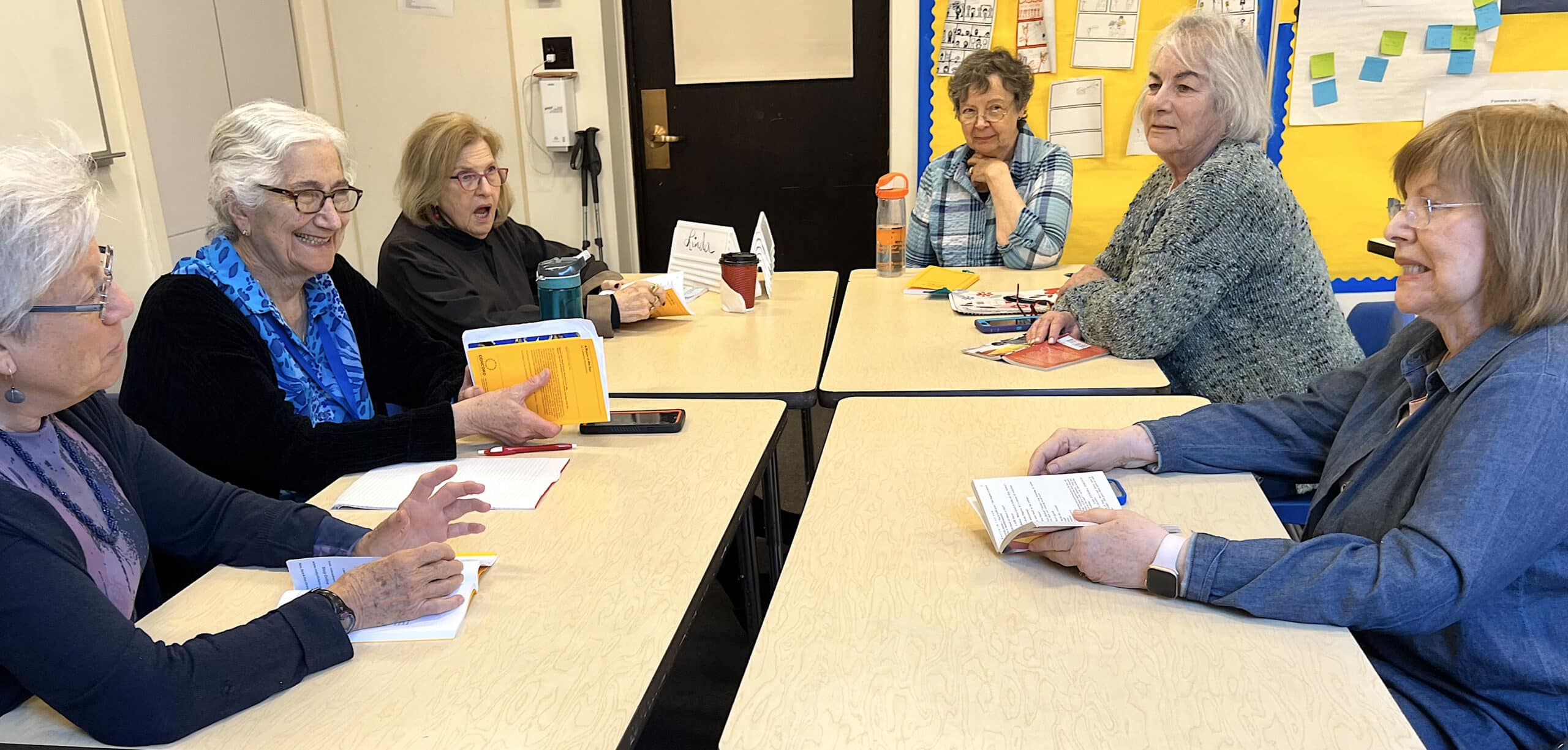 Class discussing a play